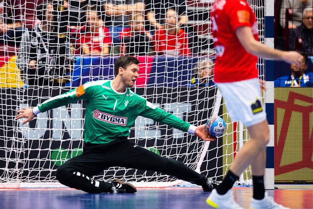 200115 Goalkeeper Niklas Landin Jacobsen of Denmark during the EHF European Handball Championship match between Russia and Denmark on January 15, 2020 in Malmö Photo Petter Arvidson BILDBYRAN code PA 92432 bbeng handball handball handball handball em 2020 european mens handball championship 2020 em 2020 handballs em 2020 ehf euro 2020 Russia Russia Denmark Denmark,  Copyright: PETTERxARVIDSON BB200115PA089