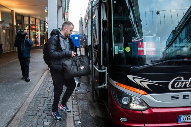 Handball mens team leaves their hotel Scandic St Jörgen in Malmoe on Thursday, January 16, 2020 The Danish handball men are out of the European Championships, which ended for them on Wednesday after three matches in the inaugural group game, Copenhagen Denmark,  Copyright: MartinxSylvestx COP105 cop spdk20200116-105250-L