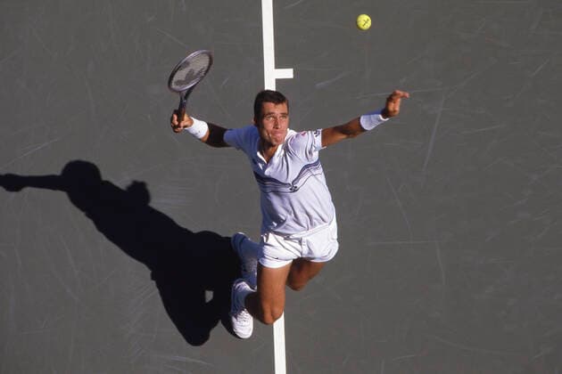 Ivan LENDL, CSSR, CZE, Tennisspieler, Aktion, Aufschlag, bei den Tennis US Open 1987 in Flushing Meadows New York, 14.09.1987, Â *** Ivan LENDL, CSSR, CZE, tennis player, action, serve, at the Tennis US Open 1987 in Flushing Meadows New York, 14 09 1987, Â