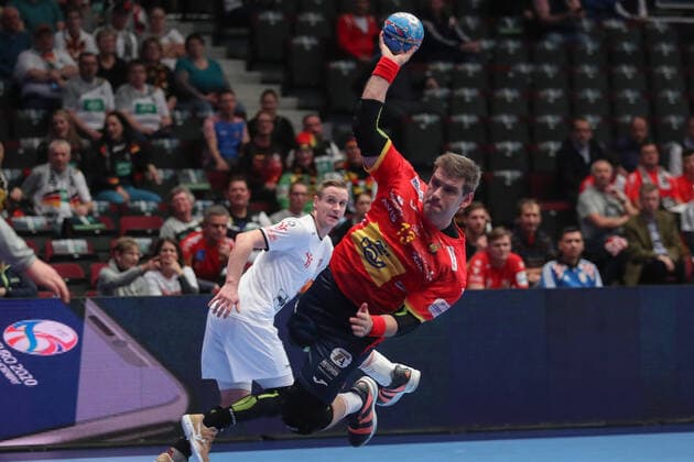 Men s EHF Euro 2020 - Spain v Czech Republic 16.01.2020., Wiener Stadthalle, Vienna, Ausrtia - Men s EHF Euro 2020, Main Round, group 1, 1st round, Spain - Czech Republic. Julen Aguinagalde Akizu . LukaxStanzl PIXSELL