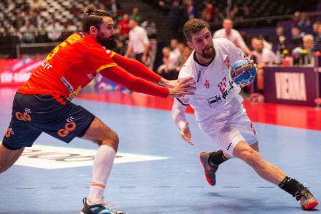 HANDBALL - EHF EURO 2020 VIENNA,AUSTRIA,16.JAN.20 - HANDBALL - EHF European Men s Handball Championship 2020, main round, ESP vs CZE. Image shows Ondrej Zdrahala (CZE). GEPAxpictures xDavidxBitzan
