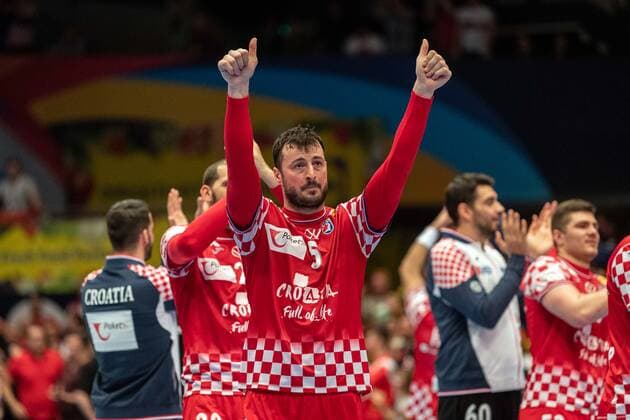 Handball Vienna 16 01 2020 European Championship EM Intermediate round Croatia CRO Austria AUT DUVNJAK Domagoj Croatia, No 05 Cheers