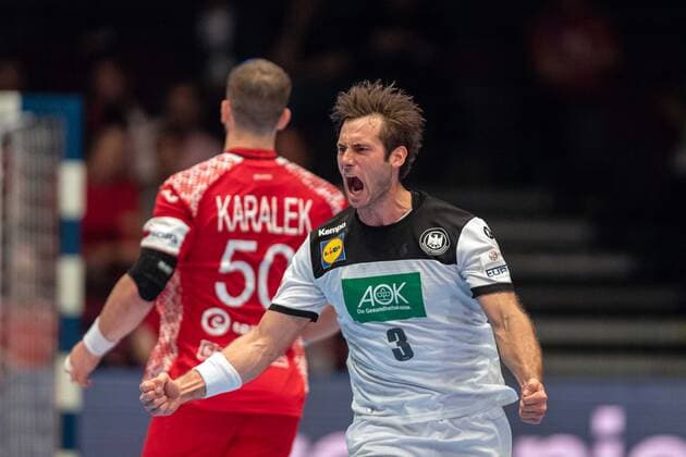 Handball Vienna 16 01 2020 European Championship EM Intermediate round main round Belarus BLR Germany GER Uwe Gensheimer Germany, No 03