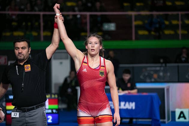 Bilder des Jahres 2020, Sport 01 Januar Sport Themen der Woche KW03 Sport Bilder des Tages Wrestling Ranking Series - Matteo Pellicone WW 76kg - Aline ROTTER FOCKEN (GER) df. Vasilisa MARZALIUK (BLR) *** Wrestling Ranking Series Matteo Pellicone WW 76kg Aline RED FOCKEN GER df Vasilisa MARZALIUK BLR