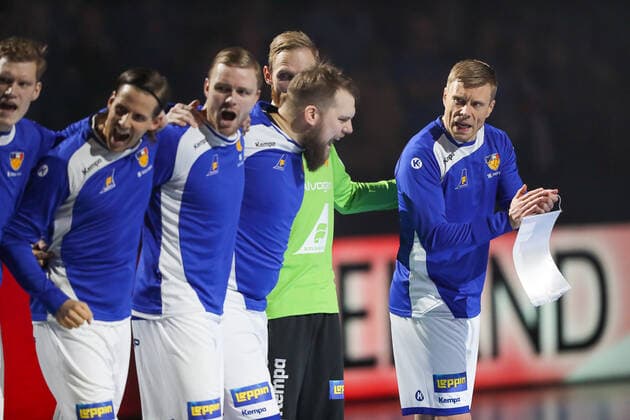 Gudjon Valur SIgurdsson (Islande Iceland) HANDBALL : Slovenie vs Islande - ehf euro 2020 - main round - 17 01 2020 BertrandDelhomme Panoramic 