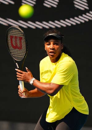 TENNIS AO PRACTICE PREVIEW, Serena Williams of United States plays a shot during an Australian Open practice session at Melbourne Park in Melbourne, Saturday, January 18, 2020. ( NO ARCHIVING, EDITORIAL USE ONLY, NO USE IN BOOKS WITHOUT CONSENT MELBOURNE VIC AUSTRALIA  Copyright: xSCOTTxBARBOURx 20200118001442881914