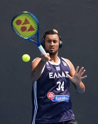 TENNIS AO PRACTICE PREVIEW, Nick Kyrgios of Australia plays a shot during an Australian Open practice session at Melbourne Park in Melbourne, Saturday, January 18, 2020. ( NO ARCHIVING, EDITORIAL USE ONLY, NO USE IN BOOKS WITHOUT CONSENT MELBOURNE VIC AUSTRALIA  Copyright: xSCOTTxBARBOURx 20200118001442893964