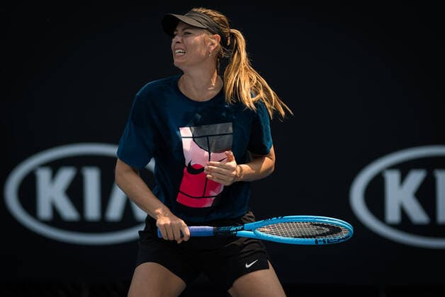 January 18, 2020, Melbourne, AUSTRALIA: Maria Sharapova of Russia during practice at the 2020 Australian Open Grand Slam tennis tournament 2020 Australian Open, Tennis, Melbourne, Australia, Jan 18 - ZUMAa181 20200118_zaa_a181_003 Copyright: xAFP7x