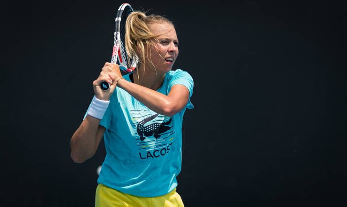 January 18, 2020, Melbourne, AUSTRALIA: Anett Kontaveit of Estonia during practice at the 2020 Australian Open Grand Slam tennis tournament 2020 Australian Open, Tennis, Melbourne, Australia, Jan 18 - ZUMAa181 20200118_zaa_a181_055 Copyright: xAFP7x