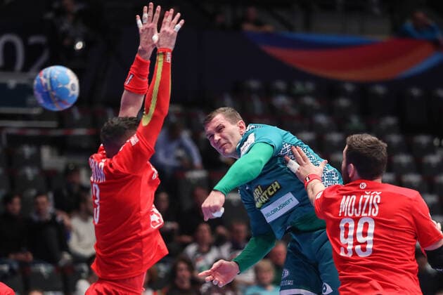 PXL_EURO 2020_Belarus vs Czech Republic 18.01.2020., Wiener Stadthalle, Vienna, Austria - Men s EHF EURO 2020, main round, group I ,match between Belarus and Czech Republic at Wiener Stadthalle. Siarhei Shylovich, Roman Becvar. LukaxStanzl PIXSELL