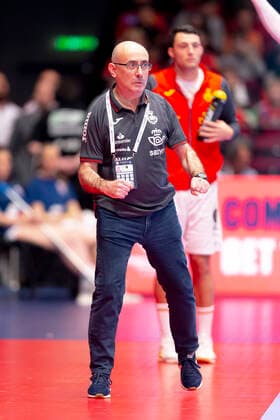 Jordi Ribera Romans coach, Spain is happy to celebrate Spain vs. Austria, Handball, main round, EHF Euro 2020, 18 01 20 Vienna Vienna Austria Copyright: xAgentur54Gradx xFelixxKoenigx