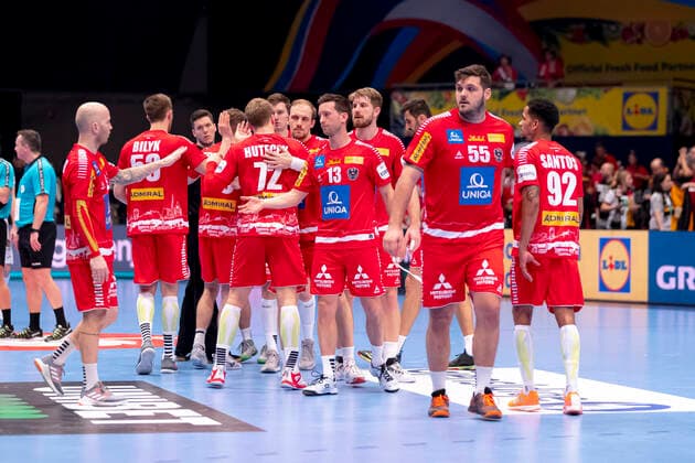 Austrias team is depressed depressed disappointed Spain vs. Austria, Handball, main round, EHF Euro 2020, 18 01 20 Vienna Vienna Austria Copyright: xAgentur54Gradx xFelixxKoenigx