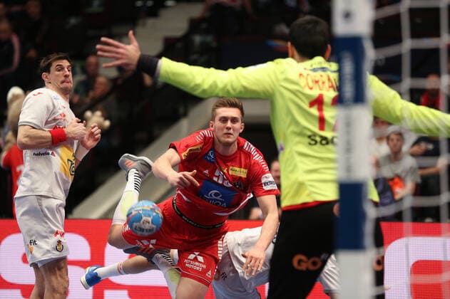 Spain Austria, EHF Euro 2020 Nikola Bilyk Austria 53 , Rodrigo Corrales Rodal Spain 12, Goalie , Morros de Argila Viran Spain 24 ,, Vienna Vienna Austria Ice rink