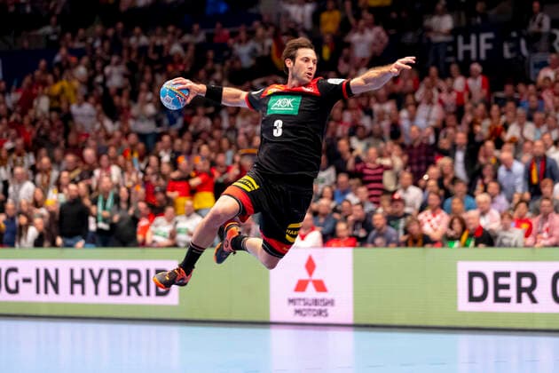 Uwe Gensheimer No 3, Germany in counter Croatia vs. Germany, Handball, main round, EHF Euro 2020, 18 01 20 Vienna Vienna Austria Copyright: xAgentur54Gradx xFelixxKoenigx