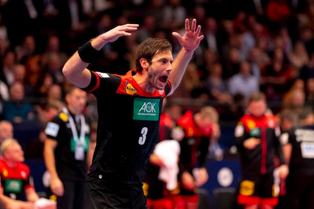 Uwe Gensheimer No. 3, Germany Austria vs. Germany, Handball, main round, EHF Euro 2020, 20 01 20 Vienna Vienna Austria Copyright: xAgentur54Gradx xFelixxKoenigx