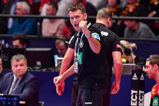 European Handball Championship Main Round, 20 01 2020, Austria Germany, Stadthalle, Vienna Christian Prokop Trainer, Germany Coach Coach Jubilee Emotions Tension, 20 01 2020, Vienna Austria, Handball, Tournament, European Championship 2020 xshx