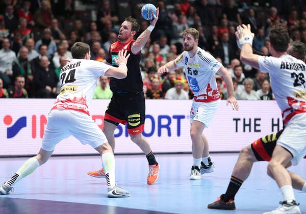 Men s EHF Euro 2020 - Germany - Austria 20.01.2020., Wiener Stadthalle, Vienna, Austria - 2020 European Men s Handball Championship, Main Round, group 1, 3rd round. Kai Hafner , Fabian Posch SlavkoxMidzor PIXSELL