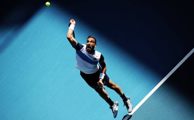 TENNIS - ATP, Tennis Herren Australian Open 2020 MELBOURNE,AUSTRALIA,21.JAN.20 - TENNIS - ATP World Tour, Grand Slam, Australian Open Image shows Damir Dzumhur (BIH). GEPAxpictures xMatthiasxHauer