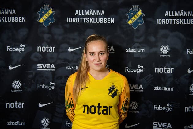 200117 Milla Maj Majasaari, new acquisition AIK, poses for a portrait on January 17, 2020 in Stockholm,  Copyright: JOHANNAxLUNDBERG BB200117JL009
