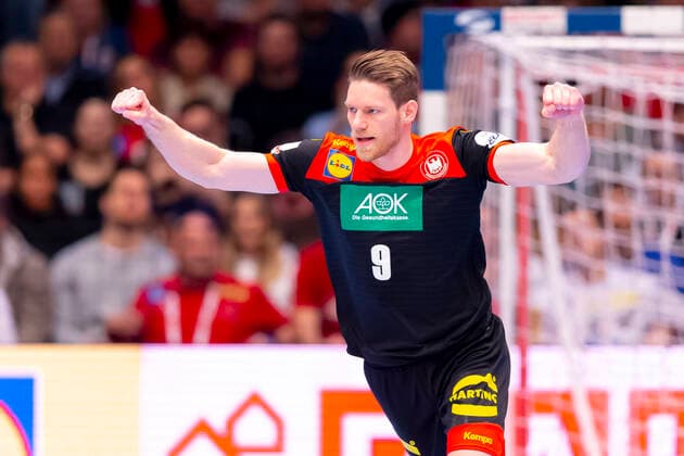 Tobias Reichmann No. 9, Germany rejoices Austria vs. Germany, Handball, main round, EHF Euro 2020, 20 01 20 Vienna Vienna Austria Copyright: xAgentur54Gradx xFelixxKoenigx