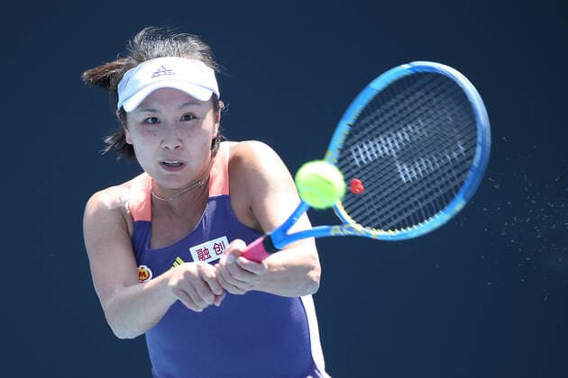 Peng Shuai, CHN, during first round of 2020 Australian Open in Melbourne, 21 01 2020