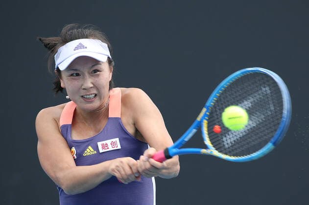 Peng Shuai, CHN, during first round of 2020 Australian Open in Melbourne, 21 01 2020