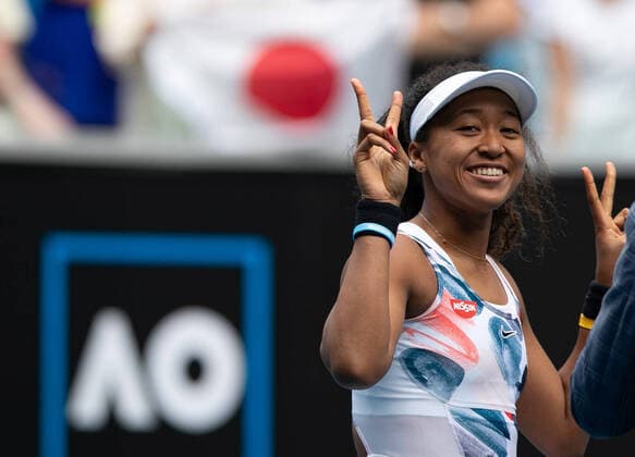 (200122) -- MELBOURNE, Jan. 22, 2020 -- Osaka Naomi of Japan celebrates after winning the women s singles second round match against Zheng Saisai of China at the Australian Open tennis championship in Melbourne, Australia on Jan. 22, 2020. ) (SP)AUSTRALIA-MELBOURNE-TENNIS-AUSTRALIAN OPEN-DAY 3 WangxJingqiang 