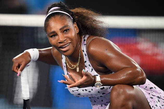AUSTRALIAN OPEN DAY 3, Serena Williams of the USA reacts during her second round match against Tamara Zidansek of Slovenia on day three of the Australian Open tennis tournament at Rod Laver Arena in Melbourne, Wednesday, January 22, 2020. ( NO ARCHIVING, EDITORIAL USE ONLY, NO USE IN BOOKS WITHOUT CONSENT MELBOURNE VIC AUSTRALIA  Copyright: xLUKASxCOCHx 20200122001443736171