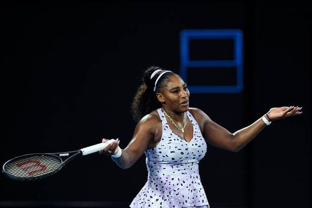 AUSTRALIAN OPEN DAY 3, Serena Williams of the USA reacts during her second round match against Tamara Zidansek of Slovenia on day three of the Australian Open tennis tournament at Rod Laver Arena in Melbourne, Wednesday, January 22, 2020. ( NO ARCHIVING, EDITORIAL USE ONLY, NO USE IN BOOKS WITHOUT CONSENT MELBOURNE VIC AUSTRALIA  Copyright: xLUKASxCOCHx 20200122001443739589