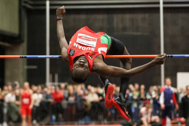 High jump with music Meeting 2020 Cologne Mohamed Younis SUD Cologne, Germany 22 January 2020 High jump with music Meeting 2020 Cologne Copyright: xBEAUTIFULxSPORTS Footcornerx