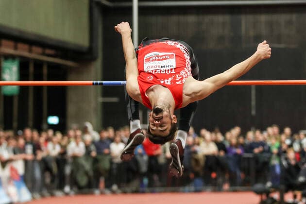 High jump with music Meeting 2020 Cologne Enes Talha Senses TUR Cologne, Germany 22 January 2020 High jump with music Meeting 2020 Cologne Copyright: xBEAUTIFULxSPORTS Footcornerx