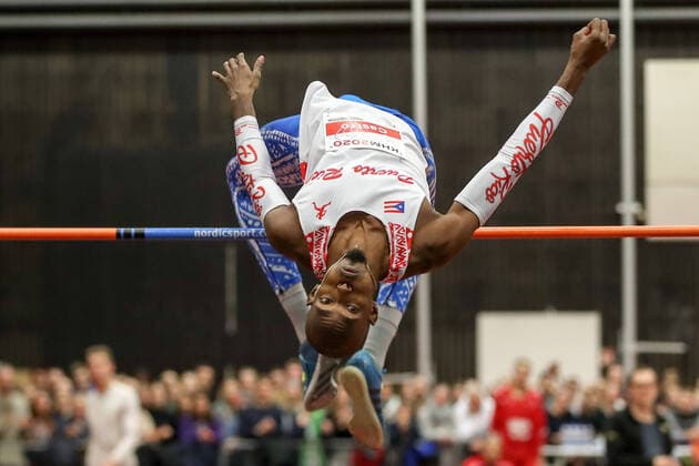 High jump with music Meeting 2020 Cologne Luis Castro PUR Cologne, Germany 22 January 2020 High jump with music Meeting 2020 Cologne Copyright: xBEAUTIFULxSPORTS Footcornerx