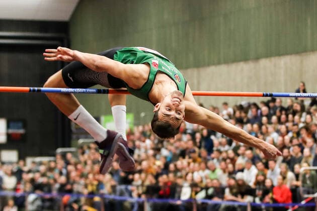High jump with music Meeting 2020 Cologne Miguel Angel Sancho ESP Cologne, Germany 22 January 2020 High jump with music Meeting 2020 Cologne Copyright: xBEAUTIFULxSPORTS Footcornerx