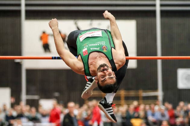 High jump with music Meeting 2020 Cologne Miguel Angel Sancho ESP Cologne, Germany 22 January 2020 High jump with music Meeting 2020 Cologne Copyright: xBEAUTIFULxSPORTS Footcornerx