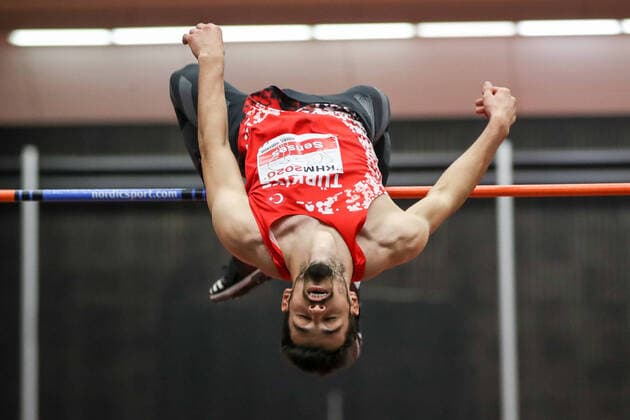 High jump with music Meeting 2020 Cologne Enes Talha Senses TUR Cologne, Germany 22 January 2020 High jump with music Meeting 2020 Cologne Copyright: xBEAUTIFULxSPORTS Footcornerx