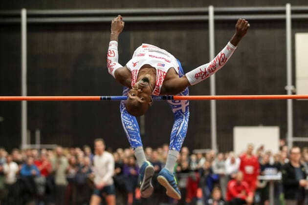 High jump with music Meeting 2020 Cologne Luis Castro PUR Cologne, Germany 22 January 2020 High jump with music Meeting 2020 Cologne Copyright: xBEAUTIFULxSPORTS Footcornerx