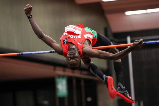 High jump with music Meeting 2020 Cologne Mohamed Younis SUD Cologne, Germany 22 January 2020 High jump with music Meeting 2020 Cologne Copyright: xBEAUTIFULxSPORTS Footcornerx