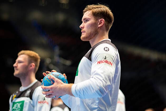 Handball, Men EM 2020, Main Round, Group 1, Czech Republic Germany Johannes Golla Germany SG Flensburg Vienna Stadthalle Vienna Austria
