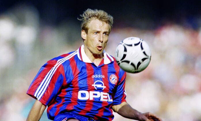 Football, Bundesliga, Germany, Men, Season 1996 1997, 1 FC Köln Bayern Munich Jürgen Klinsmann FCB Action, single picture