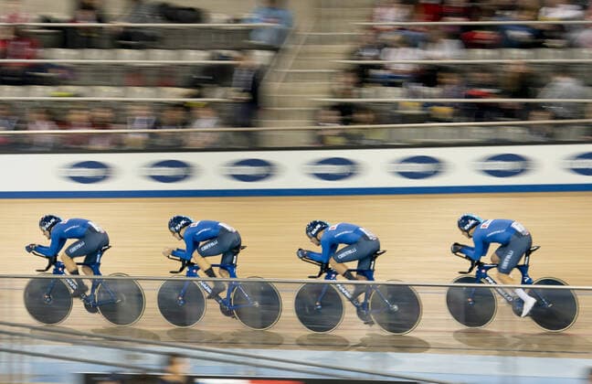 January 24, 2020, Milton, Ontario, Canada: Team Italy competing during the first round of men s team pursuit at the Tissot Track cycling, Rad, Radsport, Bahnrad, Bahn World Cup in Milton, Ontario on Friday, January 24, 2020. Cycling 2020 - Tissot Track Cycling World Cup - Canada - ZUMAp131 20200124_zap_p131_049 Copyright: xPeterxPowerx