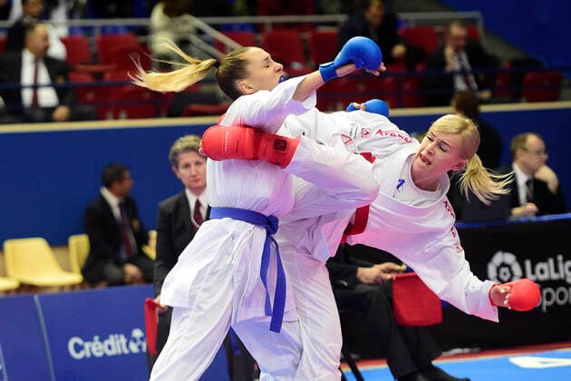 Gwendoline Philippe (Fra) -61kg vs Serogina Anita (Ukr) KARATE : Open de Paris 2020 - Karate - 25 01 2020 JBAutissier Panoramic 