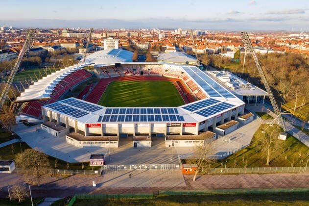 Erfurt , 130120 , Steigerwaldstadion , Arena Erfurt with old west stand