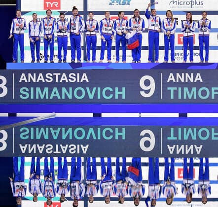 RUSSIA RUS Silver Medal Budapest 25 01 2020 Duna Arena Women Medal Ceremony XXXIV LEN European Water polo, Wasserball Championships 2020 Photo © Andrea Staccioli Deepbluemedia Insidefoto andreaxstaccioli