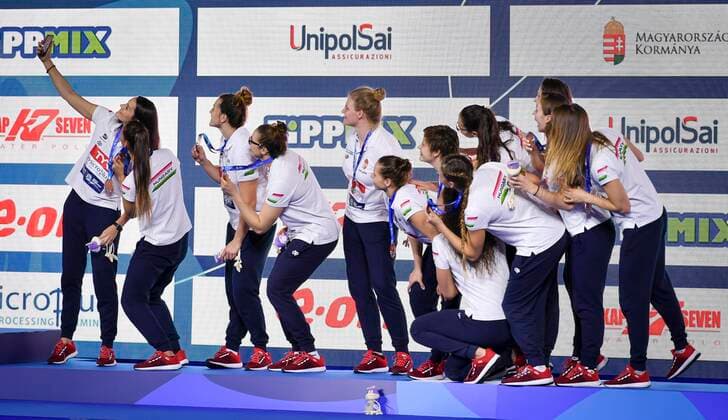 Podium Ceremonies Budapest 25 01 2020 Duna Arena XXXIV LEN European Water polo, Wasserball Championships 2020 Photo Â©Pasquale Mesiano Deepbluemedia Insidefoto PasqualexMesiano