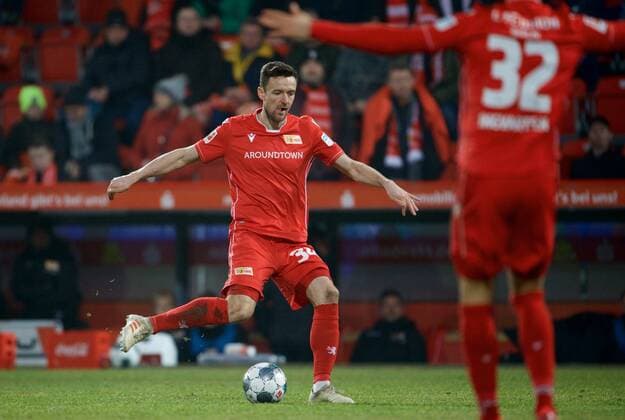Football DFL 1 Bundesliga Berlin 25 01 2020 19 Matchday Stadion an der Alten Foersterei 1 FC Union Berlin geg FC Augsburg 2 0 Christian GENTNER 34 Union Berlin