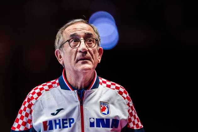 200126 Lino Cervar, head coach of Croatia, during the EHF European Handball Championship final between Spain and Croatia on January 26, 2020 in Stockholm,  Copyright: JESPERxZERMAN BB200126JZ012