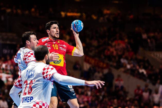200126 Alex Dujshebaev Dovichebaeva of Spain during the EHF European Handball Championship final between Spain and Croatia on January 26, 2020 in Stockholm,  Copyright: JESPERxZERMAN BB200126JZ015