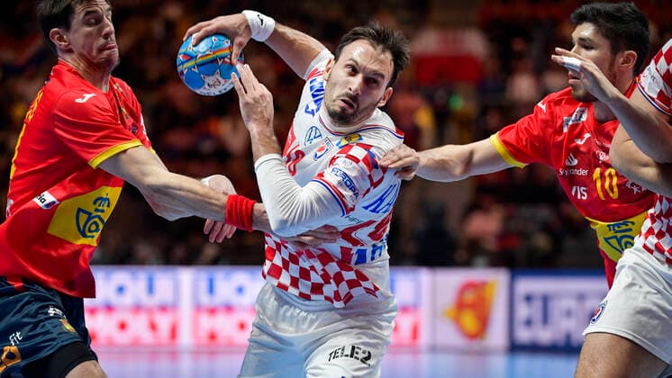 Croatia s Igor Karacic in action during the Men s European Handball Championship final match between Spain and Croatia in Stockholm, Sweden, on Jan 26, 2020 Stockholm Sverige HANDBALL x10040x,  Copyright: xAndersxWiklund TTx EHF HANDBALL FINAL ESP-CRO
