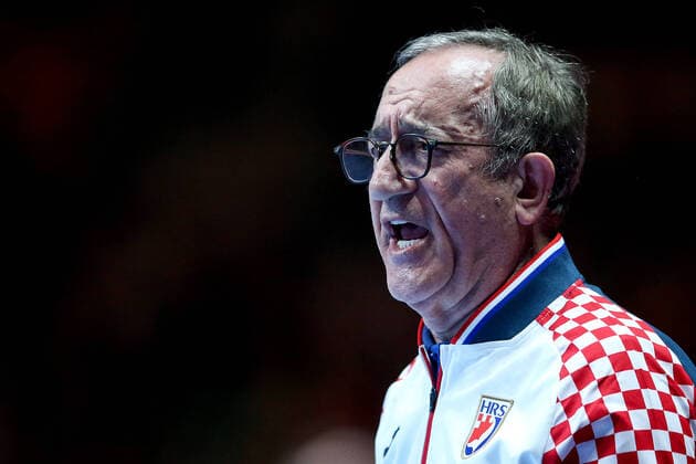 Spain v Croatia - Final - Men s EHF EURO 2020 Croatia Head coach Lino Cervar reacts during the Men s EHF EURO 2020 final match between Spain and Croatia at Tele2 Arena in Stockholm, Sweden on January 26, 2020. Photo by Luka Stanzl PIXSELL LukaxStanzl PIXSELL