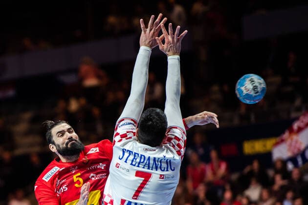 200126 Jorge Maqueda Peno of Spain during the EHF European Handball Championship final between Spain and Croatia on January 26, 2020 in Stockholm,  Copyright: JOHANNAxLUNDBERG BB200126JL023